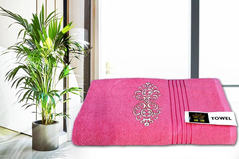 COMFIGIFTS 100% Cotton 4 Piece Towel Set | 2 Bath Towels & 2 Hand Towels | 370 GSM | Soft, Absorbent, Lightweight Towels with Computerized Embroidery - Image 4