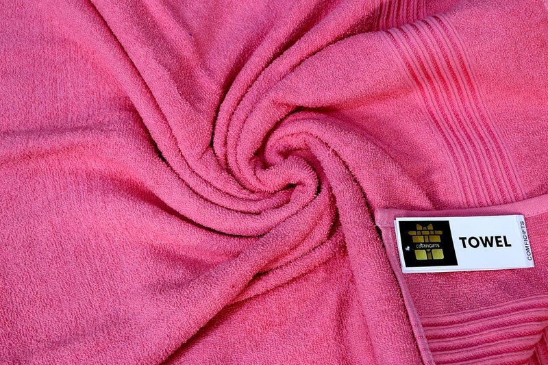 COMFIGIFTS 100% Cotton 4 Piece Towel Set | 2 Bath Towels & 2 Hand Towels | 370 GSM | Soft, Absorbent, Lightweight Towels with Computerized Embroidery - Image 5