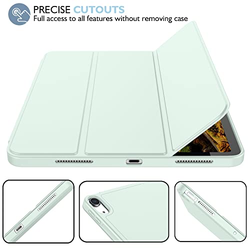 iMieet iPad Air 11 Inch Case M3(2025) / M2 (2024), iPad Air 5th/4th Generation Case 2022/2020 10.9 Inch with Pencil Holder,Trifold Stand Smart Case with Soft TPU Back(Pale Green) - Image 4