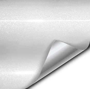 VViViD XPO Sparkle Metallic Gloss White Vinyl Car Wrap 10ft x 5ft