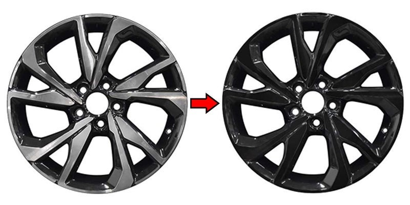 SlickMod Chrome Delete Blackout Vinyl Overlay for 2016-2021 Honda Civic 18inches Sport Wheel Rims (Gloss Black) - Image 1