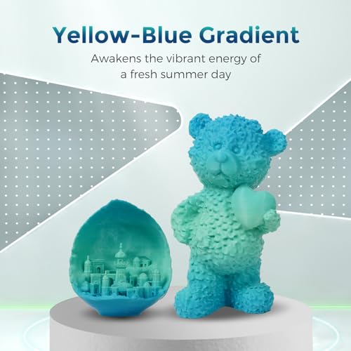 FLASHFORGE PLA Filament 1.75mm +/- 0.02mm Blue to Yellow Gradient, Smooth Color-Changing 3D Printer Filament 1kg (2.2lbs) Spool, 3D Printing Filament Easy to Use and Fits for Most FDM 3D Printers - Image 3