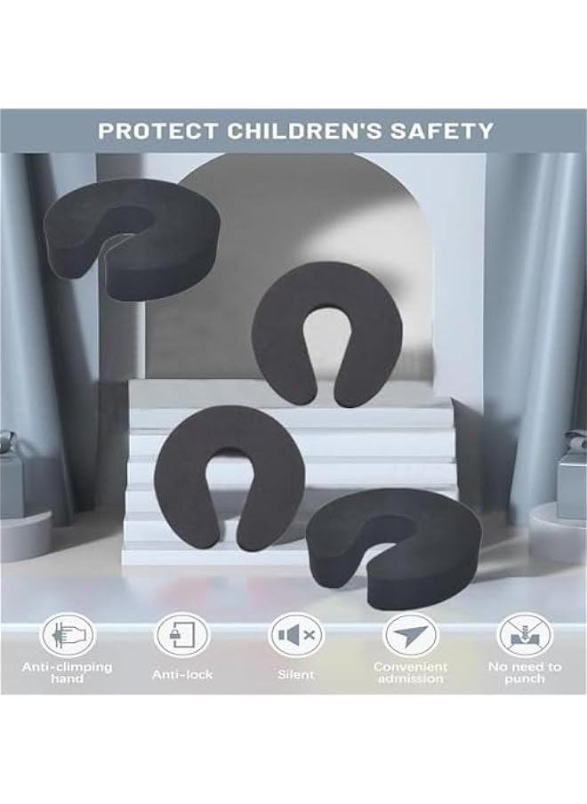 HOOKOR Door Pinch Guard （6 Pack） Baby Door Slam Stopper, Soft Foam Door Stopper. Prevents Finger Pinch Injuries, Slamming Doors, and Child or Pet from Getting Locked in Room  - Image 2