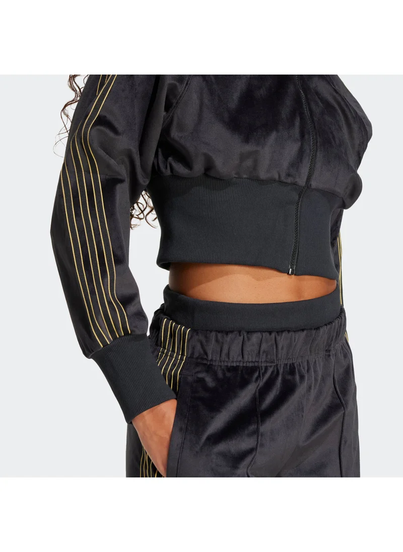 adidas Originals Velour Zip Hoodie Track Top