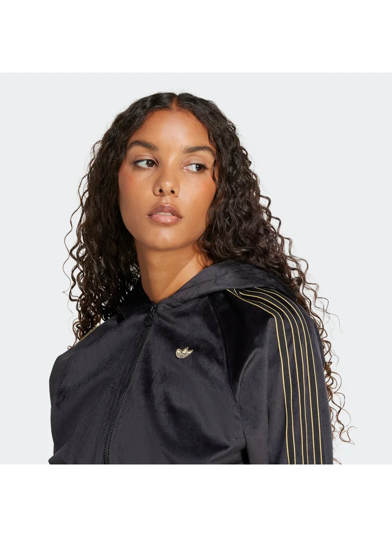 adidas Originals Velour Zip Hoodie Track Top