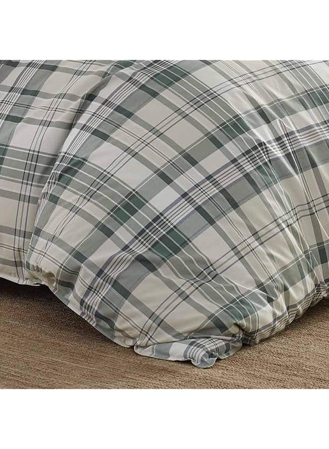 Eddie Bauer Twin Duvet Cover Set Cotton Reversible Bedding With Matching Sham Plaid Home Decor For All Seasons Timbers Evergreen Twin  - Image 4