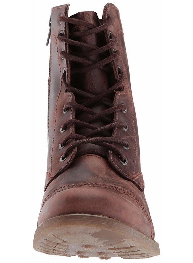 STEVE MADDEN Men's Troopah-c Combat Boot, Brown Leather, 43 EU - Image 2