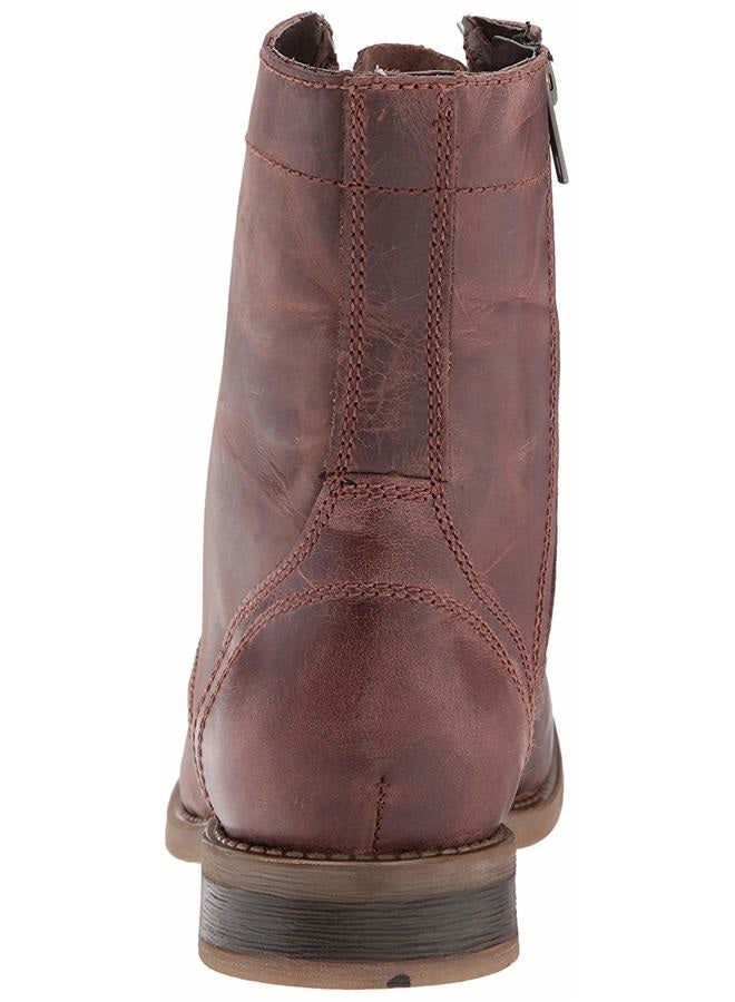 STEVE MADDEN Men's Troopah-c Combat Boot, Brown Leather, 43 EU - Image 3
