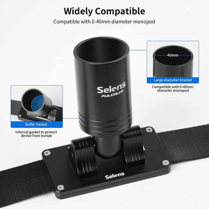 Selens Selens Camera Gimbal Belt, Gimbal Stabilizer Weight Support Hip Belt Waist Mount for Long Standing Filming, Compatible with Ronin S DJI RS2/RSC2, Zhiyun Crane 2, Crane Plus, Moza Air 2, AirCross - Image 4