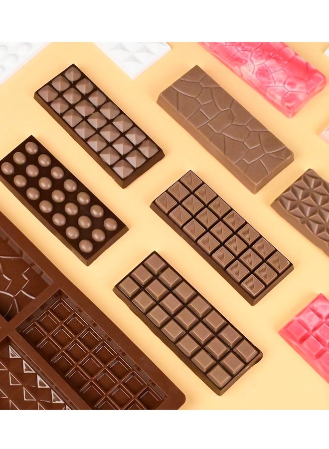 2 Pack Deep Silicone Molds, Non-Stick Chocolate Molds for Stuffed Pistachio Knafeh Bars, Energy Protein,6 in 1 Style Chocolate Bar Mold - Image 5