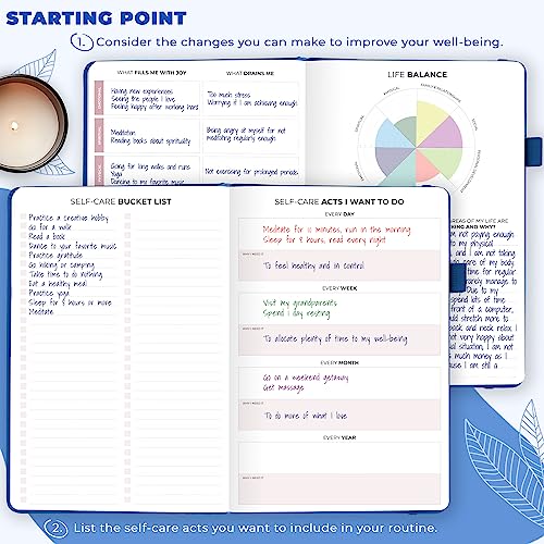 Clever Fox Self-Care Journal – Daily Reflection Notebook – Mental Health & Personal Development Planner, Meditation & Mood Log, A5 (Mystic Blue) - Image 2