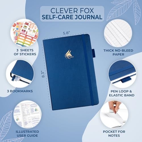 Clever Fox Self-Care Journal – Daily Reflection Notebook – Mental Health & Personal Development Planner, Meditation & Mood Log, A5 (Mystic Blue) - Image 5
