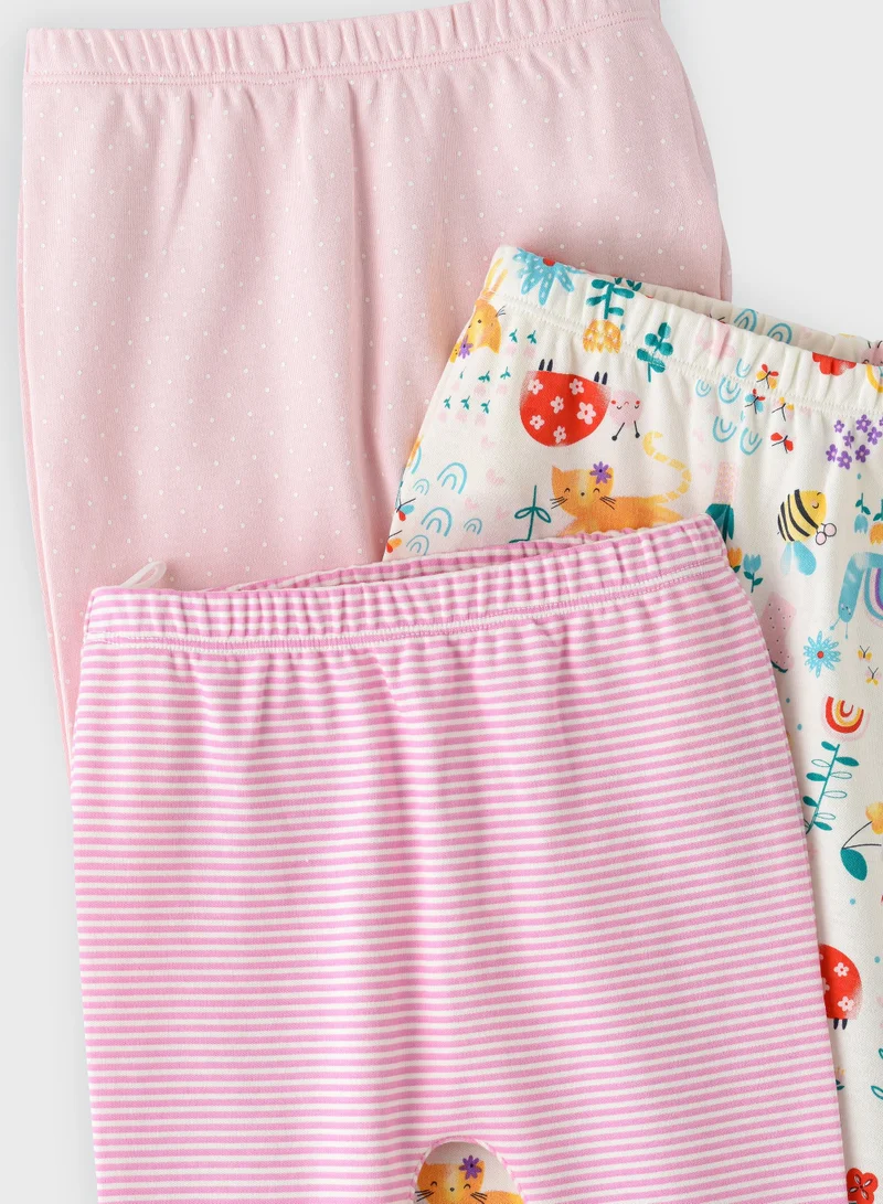 بوو بوو BooBoo Kids Garden Range 3 Pk Leggings