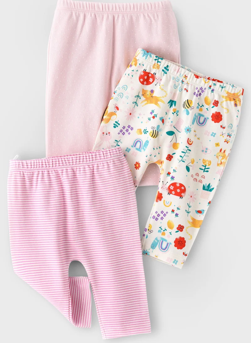 Boo Boo BooBoo Kids Garden Range 3 Pk Leggings