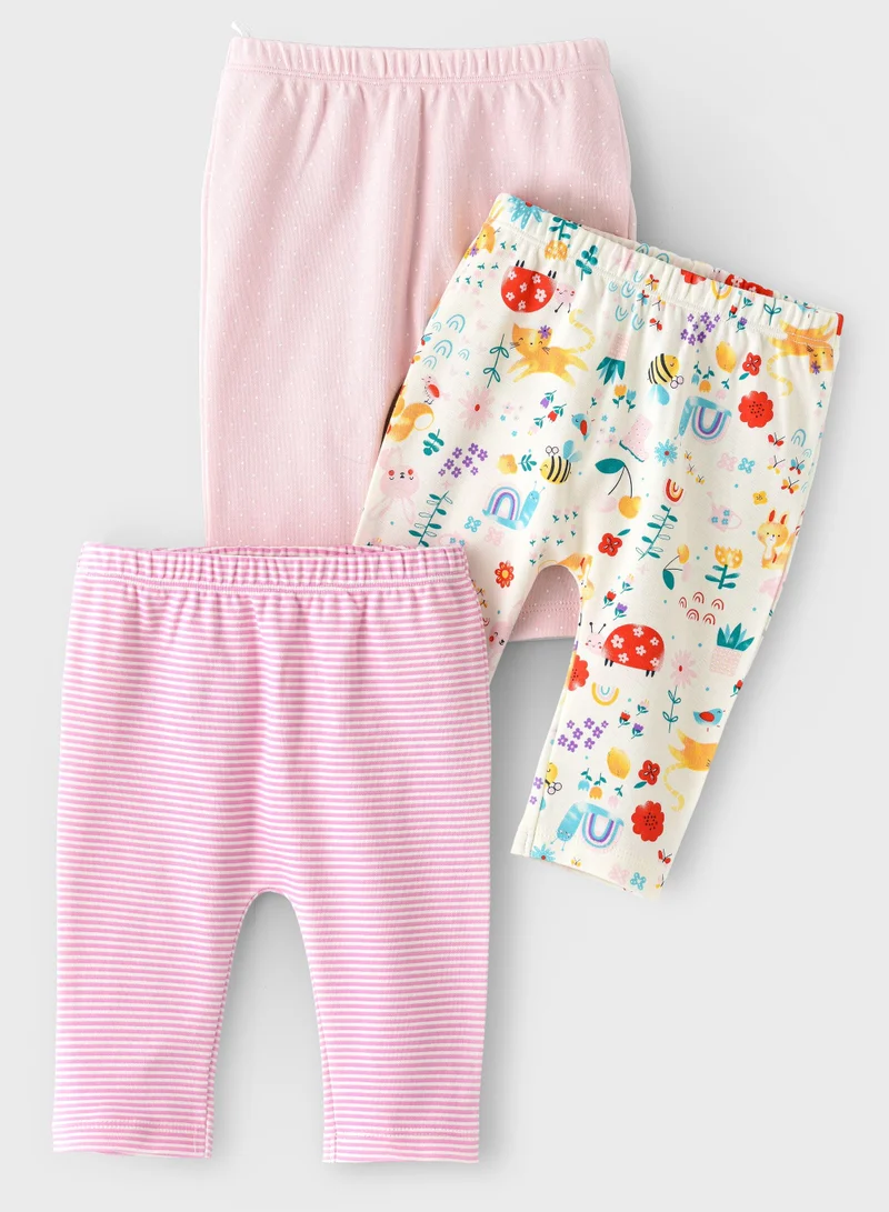 Boo Boo BooBoo Kids Garden Range 3 Pk Leggings
