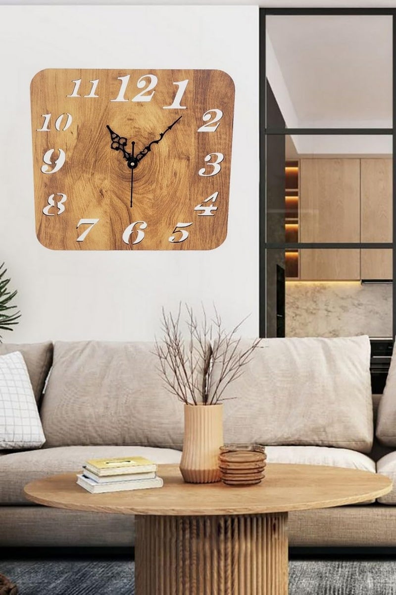 ADK Wall Clock for Living Room Bedroom Home Office Kitchen Asymmetric Shaped Designer MDF Wall Clock for Home Decor Standard 159 - Image 2