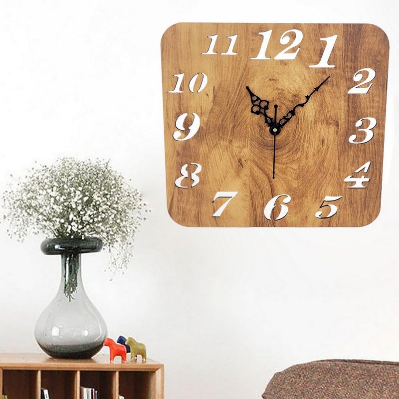 ADK Wall Clock for Living Room Bedroom Home Office Kitchen Asymmetric Shaped Designer MDF Wall Clock for Home Decor Standard 159 - Image 4