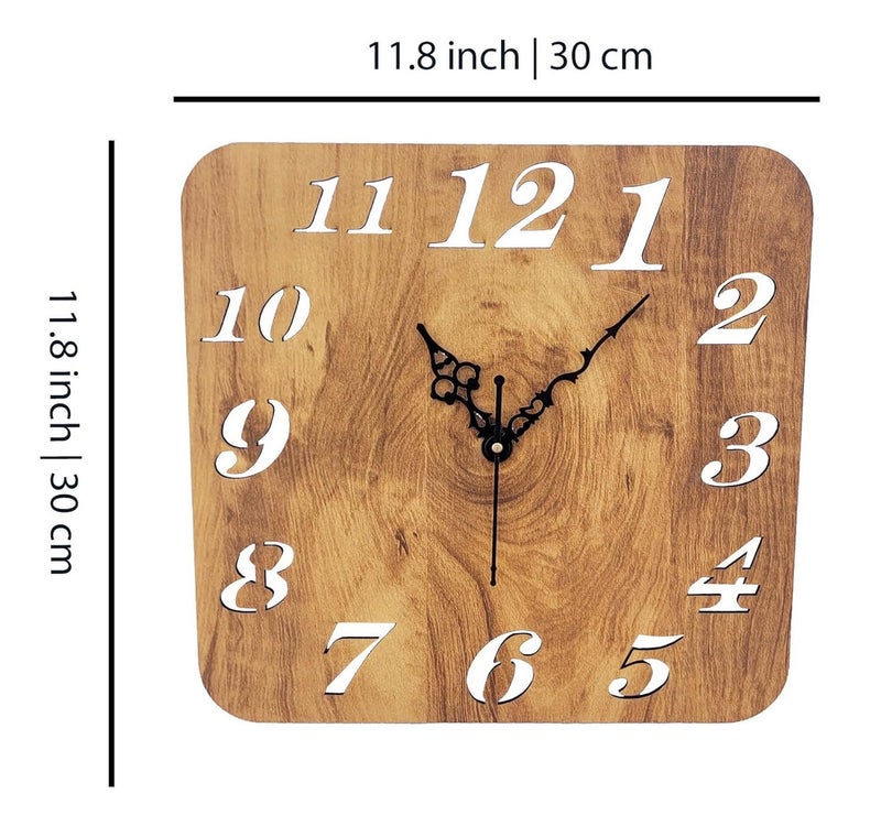 ADK Wall Clock for Living Room Bedroom Home Office Kitchen Asymmetric Shaped Designer MDF Wall Clock for Home Decor Standard 159 - Image 5