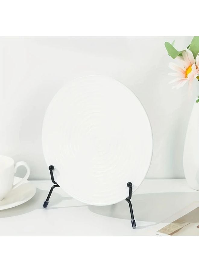 Black Iron Display Stand 4 Inch Heavy Duty Base For Plates Photos Books Minimalist Decor - Image 5