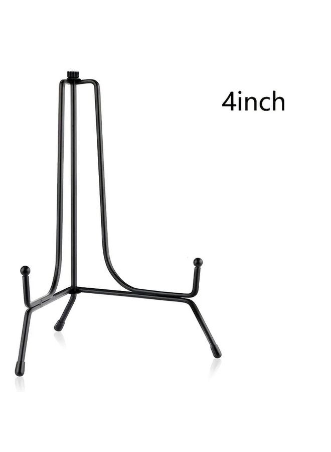 Black Iron Display Stand 4 Inch Heavy Duty Base For Plates Photos Books Minimalist Decor - Image 1