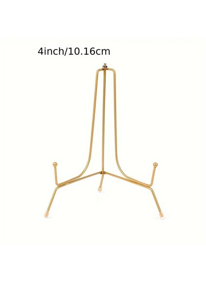 Black Iron Display Stand 4 Inch Heavy Duty Base For Plates Photos Books Minimalist Decor - Image 4