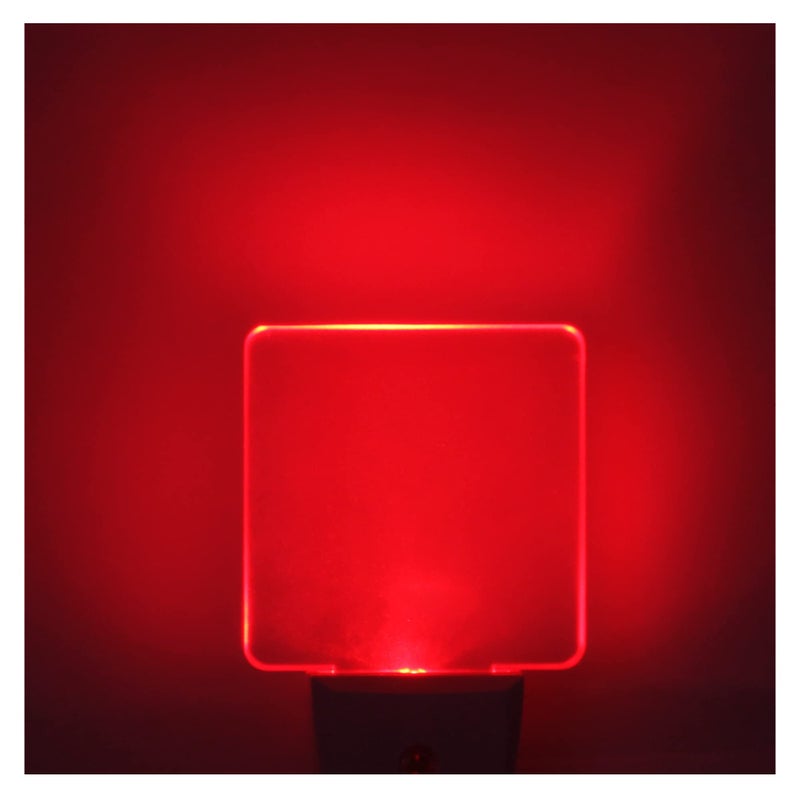 U4GLORY Red Night Lights Plug in 2 Pack 05W Red Light Night Light with Dusk to Dawn Sensor Auto OnOff LED Night Light Plug into Wall Pefect for Babyroom Bedroom Bathroom