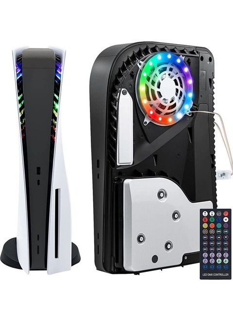 8 Color RGB LED Lights for PS5, Music Synchronized Color Changing Lights DIY Decorative Accessories 3 Control Methods More Than 400 Effects Remote Control Ring Light Runner Strip