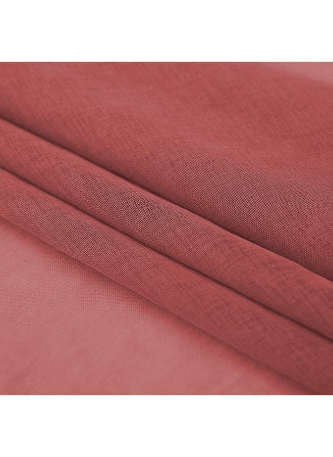 the purple tree - Cotton Linen Sheer Curtain Panels For Living Room, Bed Room (Dusty Rose, Pack Of 2, 4X7 Feet) Classy Linen Curtain, Sheer Curtain, Linen Sheer Curtains - Image 1