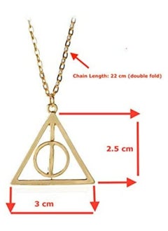 Zchiko Zchiko Harry Potter Deathly Hallows Necklace. Gold  - Image 4
