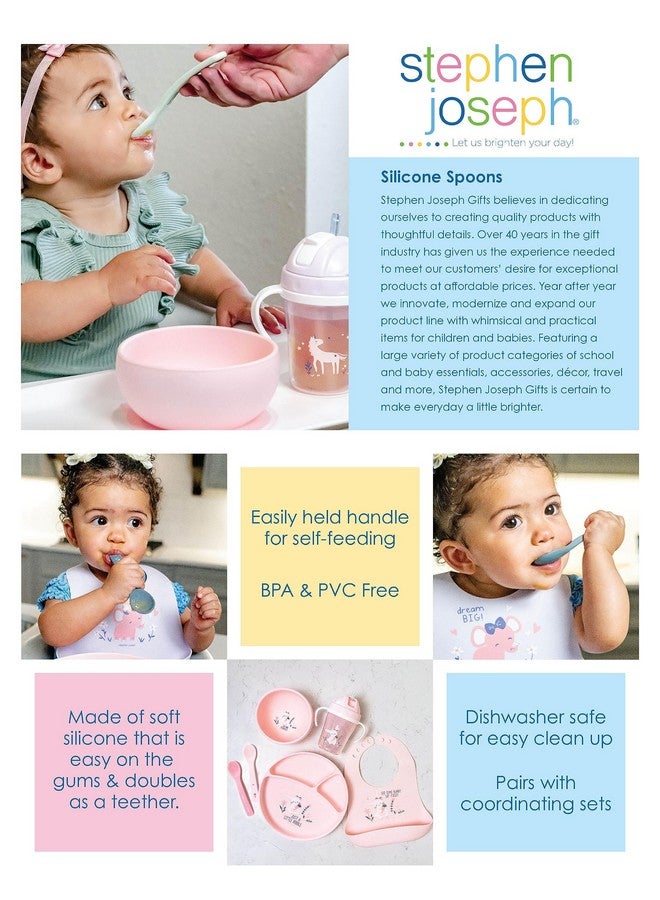 ستيفن جوزيف ملاعق سيليكون للأطفال من ستيفن جوزيف، مقاس واحد، مزرعة - Image 4
