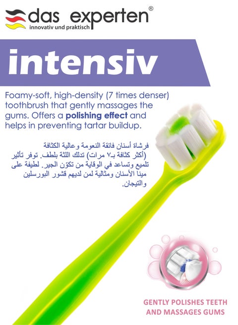 polishing foamy soft toothbrush INTENSIV (assorted color)