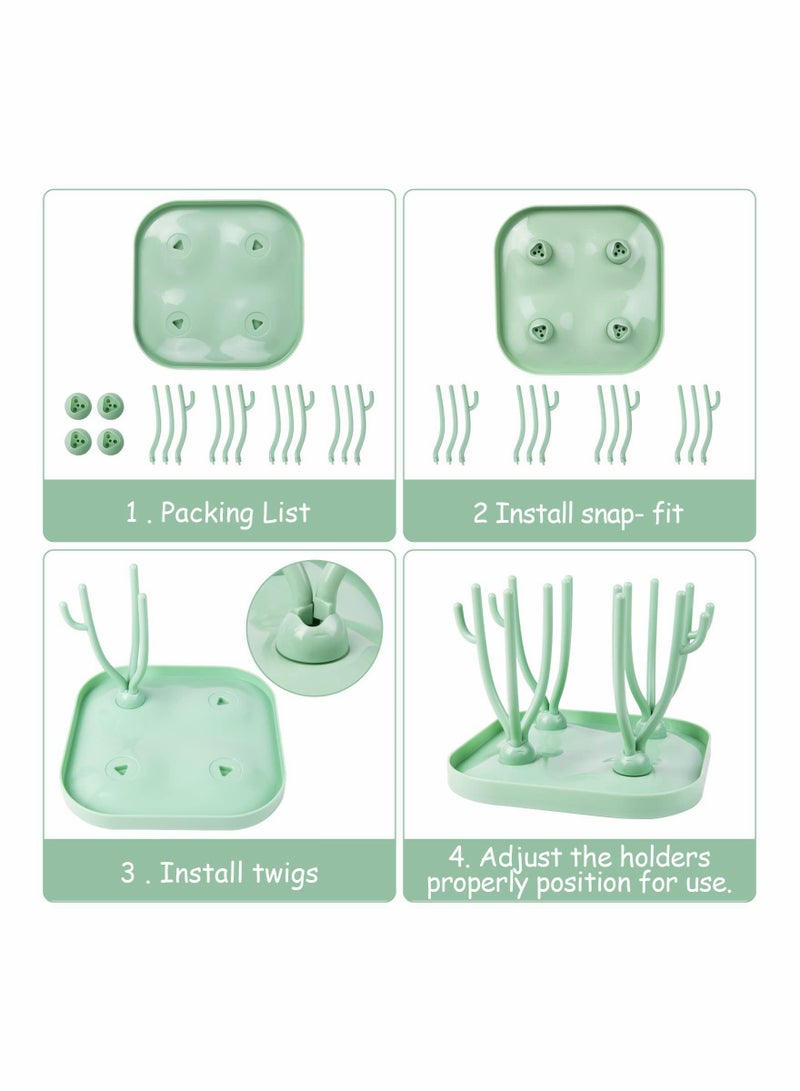 Multi Functional Baby Bottle Drying Rack with Detachable Tray Ideal for Bottles Teats and Cups Safe and Space Saving Baby Accessory - Image 5