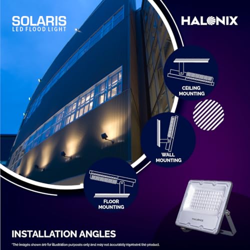 Halonix Aluminium 100W Solaris Waterproof Outdoor LED Flood Light | Halogen Light,Focus Light for Garage,Parking,Shop -(Cool White)-Pack of 1|Short Circuit & Surge Protection with IP66 Rated - Image 2