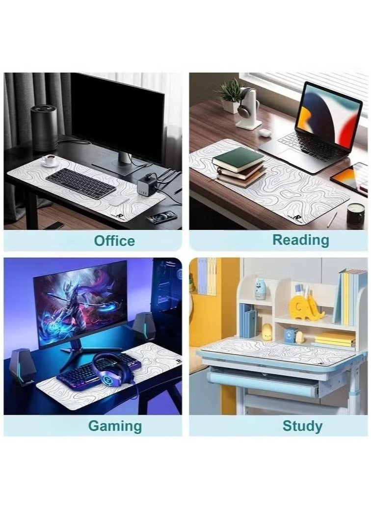 لوحة ماوس كمبيوتر محمول للألعاب، لوحة ماوس ألعاب طبوغرافية، وسادات مكتب كبيرة، لوحة مفاتيح كمبيوتر، غير قابلة للانزلاق، 800 * 300 * 3 مم، حصيرة طاولة مطاطية سميكة، وسادات ماوس