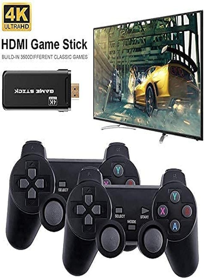 GAMENOPHOBIA USB Wireless Console Game Stick Video Game Console Built-in 3000 Classic Games 8 Bit Mini Retro Controller HDMI Output Dual Player- 4K Ultra HD Game Stick Game Set - Image 2