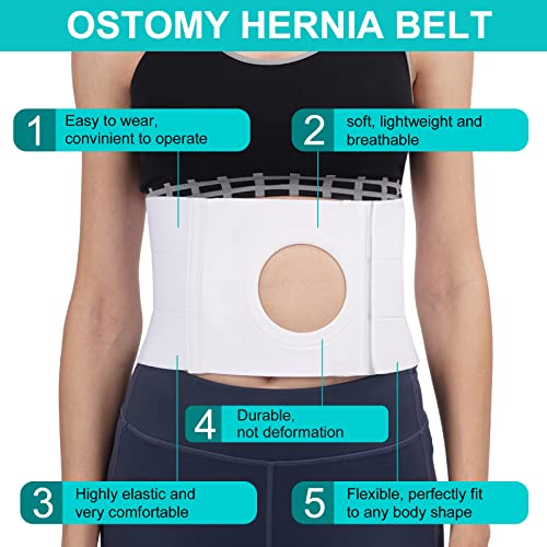 TANDCF Medical Ostomy Belt Ostomy Hernia Support Belt Abdominal Binder Brace Abdomen Band Stoma Support for Colostomy Patients to Prevent Parastomal Hernia Stoma Opening Men Or Women Size XS - Image 5