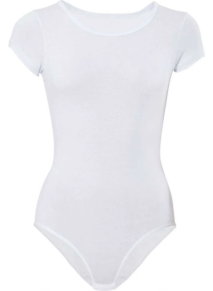 Hepsine Rakip Rivaling All Women's Short Sleeve Bodysuit with Hooks and Snaps Cotton Ladies Athlete