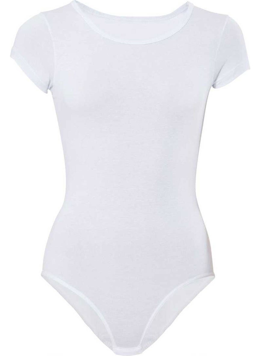 Hepsine Rakip - Rivaling All Women's Short Sleeve Bodysuit with Hooks and Snaps Cotton Ladies Athlete - Image 1