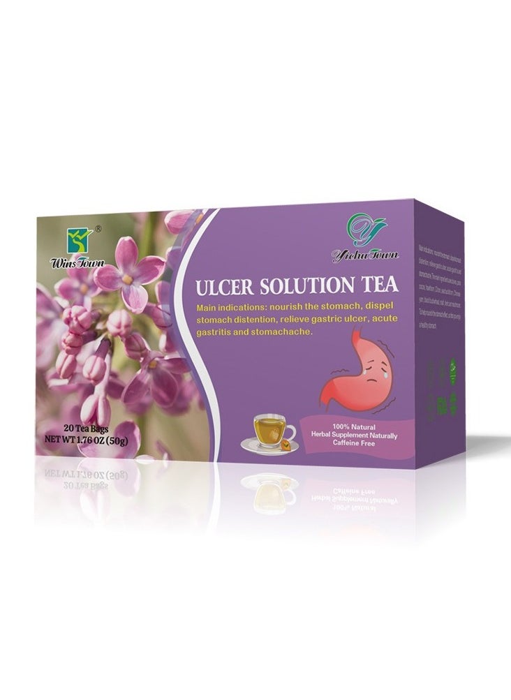 Wins Town - Ulcer Solution Tea, Natural Ulcer Healing Tea, Safe Daily Stomach Nourishing Tea, Organic Stomachache Relief Tea Bags For Gastritis Heartburn And Various Stomach Discomfort - Image 1