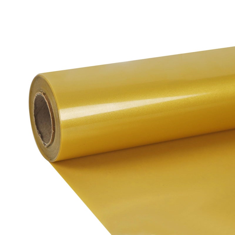 IronOn Golden Vinyl Rolls  12 x 8ft Glossy HTV Vinyl for TShirts