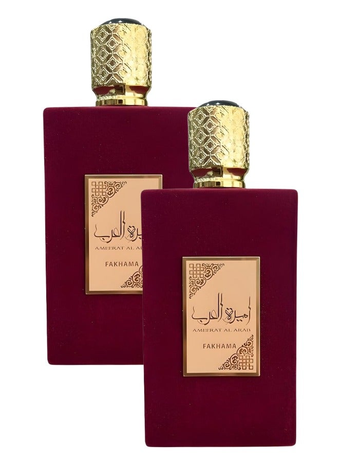 FAKHAMA 2 Pieces Ameerat Al Arab Perfume For Women 100ml EDP - Image 1