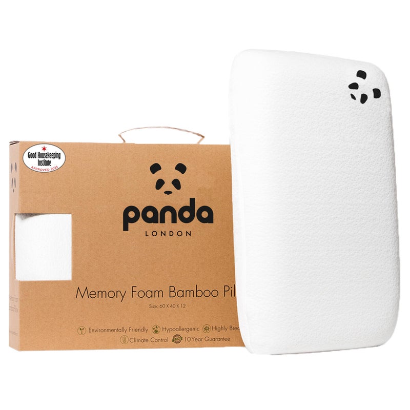 Panda London Bamboo Memory Foam Pillow  Orthopaedic Support Bamboo Cover 30Night Trial