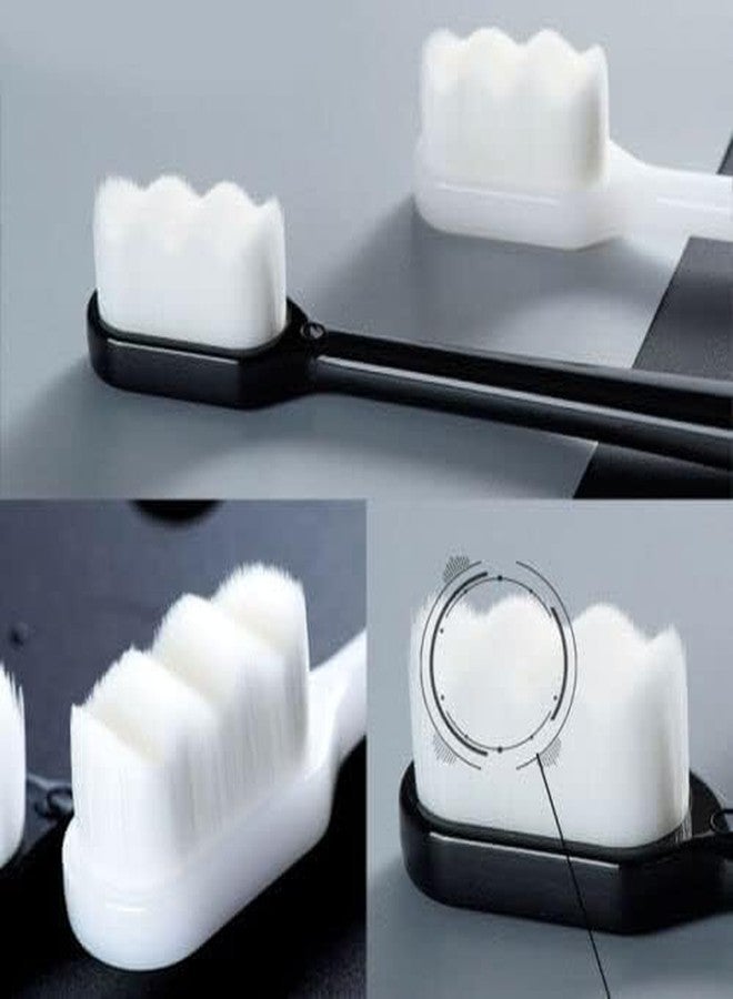 QUEBERS Soft Toothbrush Extra Soft Toothbrush For Kids & Adults | Ultra Soft Nano Bristled For Sensitive Gums & Teeth | Manual Super Soft Teeth Cleaning Brush (4) - Image 4