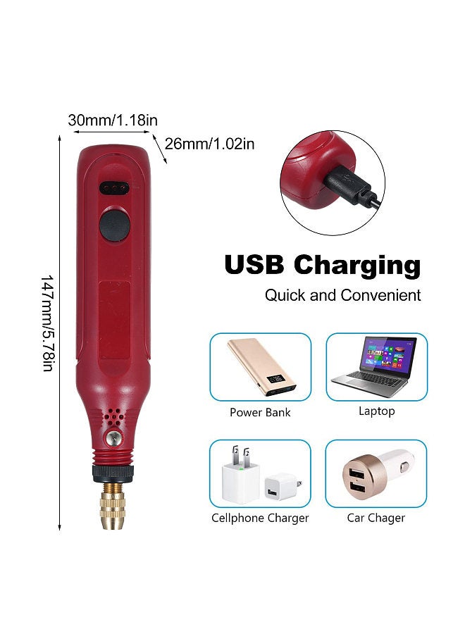 Mini Rotary Tool Kit 3.7V Mini Grinder with 3 Variable Speed 36Pcs Accessories Electric Grinder Pen Rotary Tool Kit for Polishing Cleaning Engraving Grinding and DIY Crafts  - Image 2