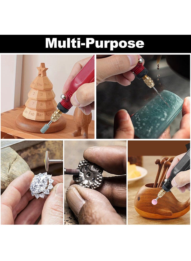Mini Rotary Tool Kit 3.7V Mini Grinder with 3 Variable Speed 36Pcs Accessories Electric Grinder Pen Rotary Tool Kit for Polishing Cleaning Engraving Grinding and DIY Crafts  - Image 5