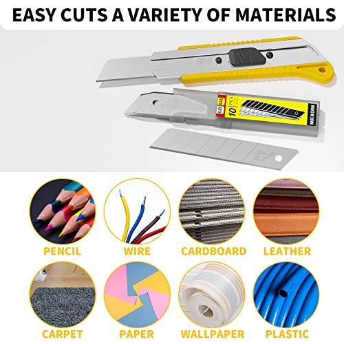 TANOSHII 50-Pack 25MM Utility Knife Blades, Snap off Knife Blades for Retractable Box Cutters and Knife, SK5 Blades in Bulk Pack. 10pc ×5c - Image 5