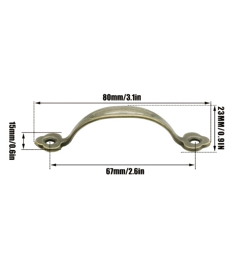 Set Of 8 Zinc Alloy Barn Door Handles For Sliding Doors Cabinets And Drawers - Image 2