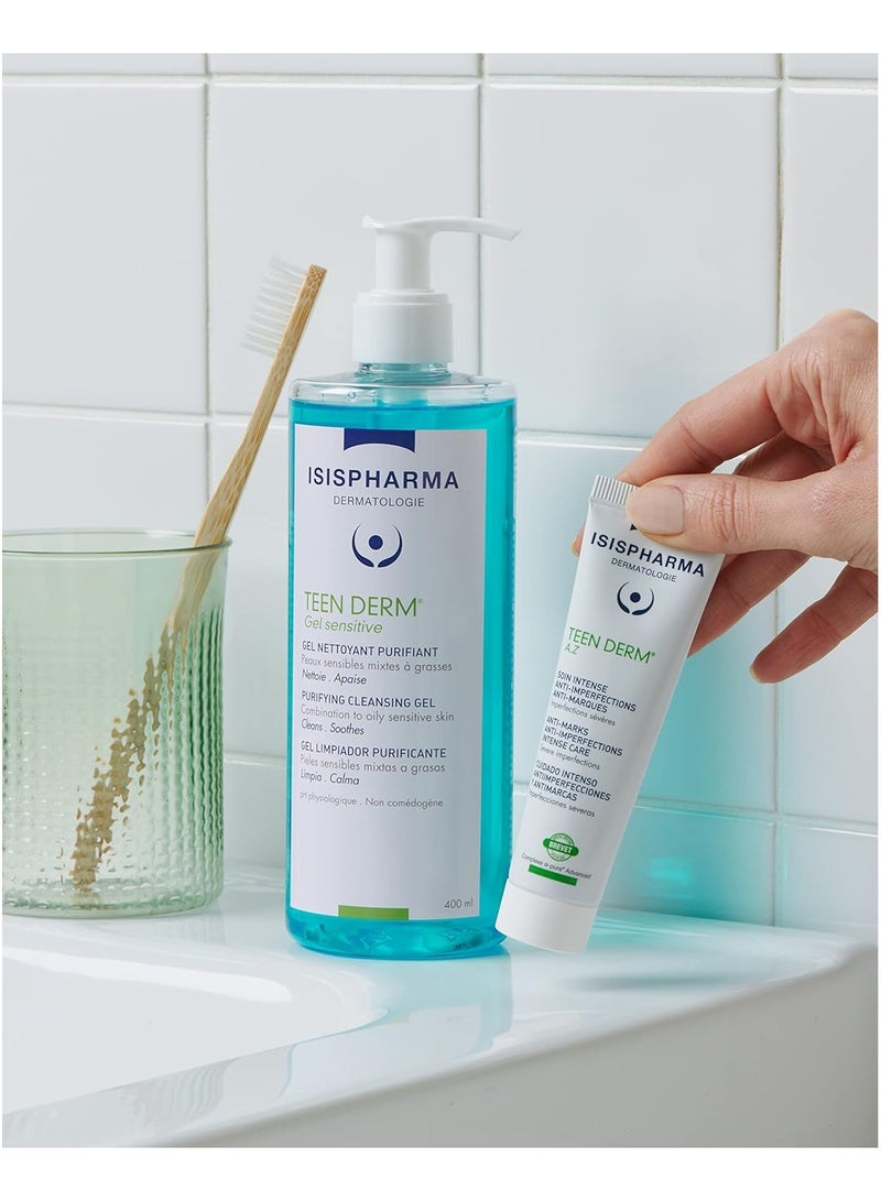 إيزيس فارما جل منظف للبشرة الحساسة من تين ديرم، 250 مل - Image 3