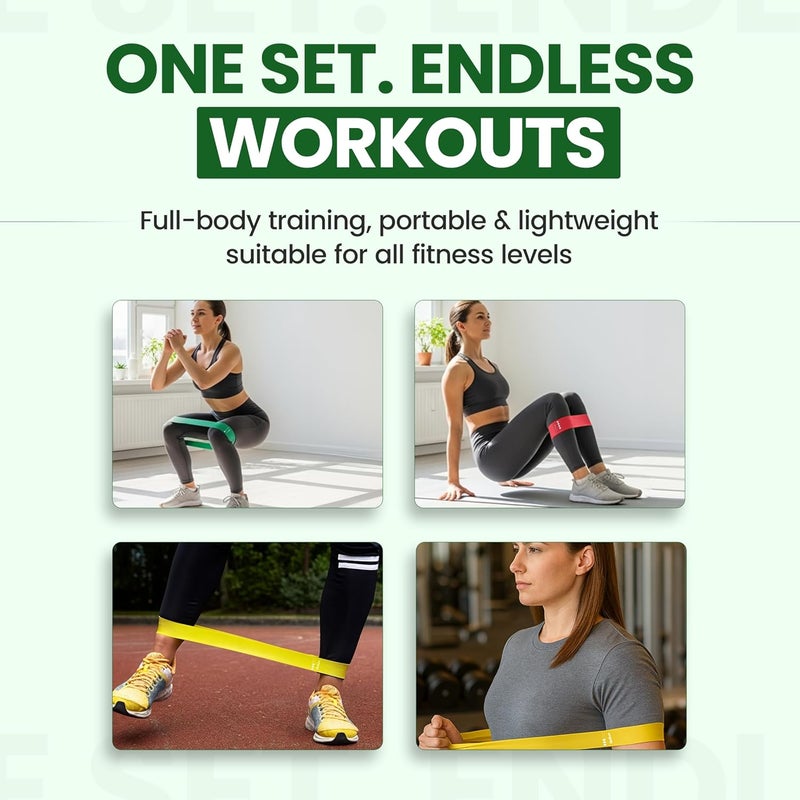 Corevia Non-Slip Latex Resistance Bands Set of 5 for Full-Body Workout - Image 5