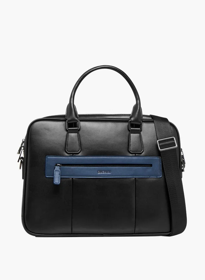 DUCHINI Solid Laptop Bag with Detachable Strap and Zip Closure